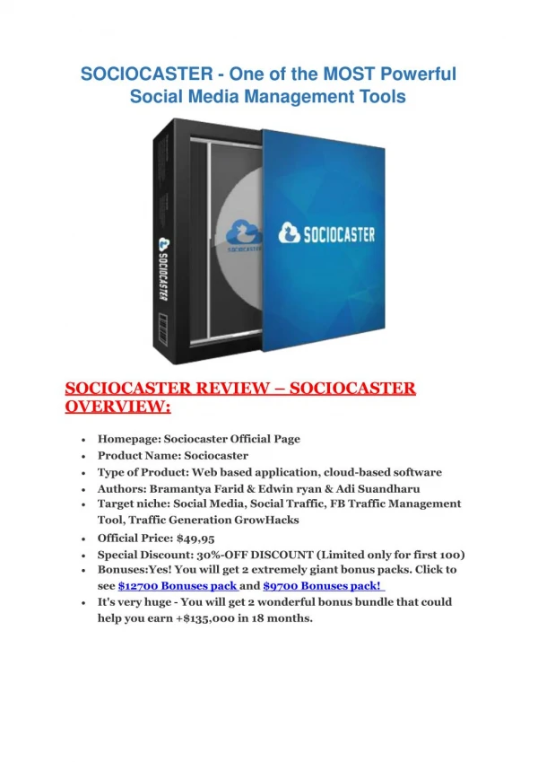 Hidden features review of SocioCaster and special $9700 bonus