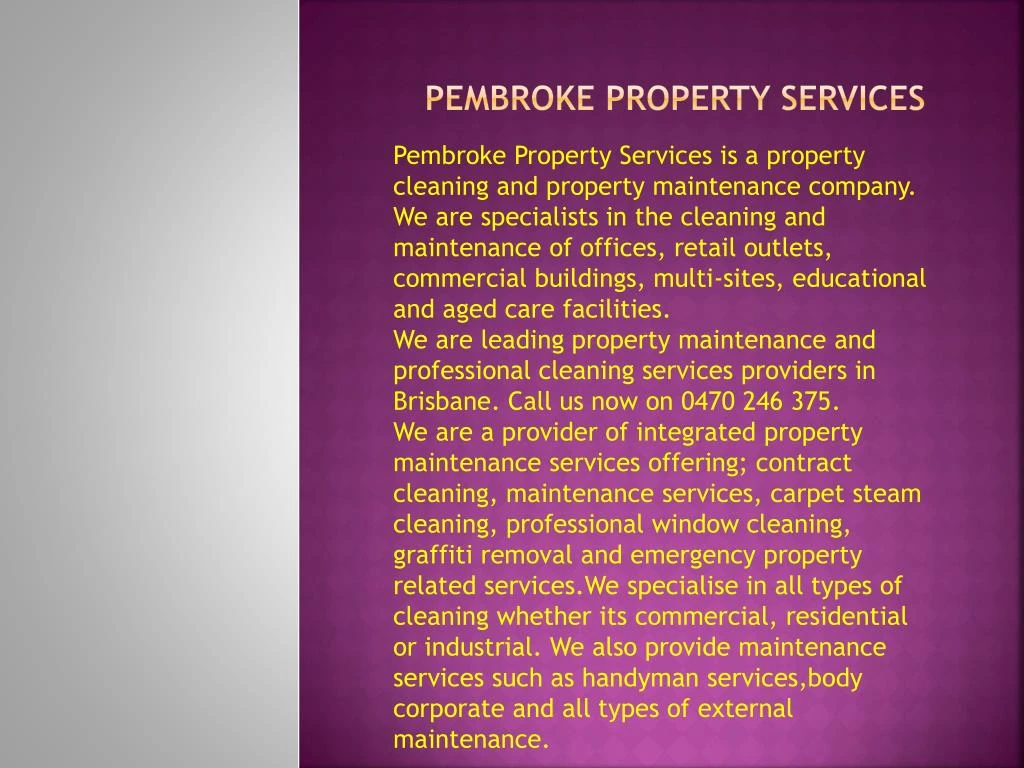 pembroke property services