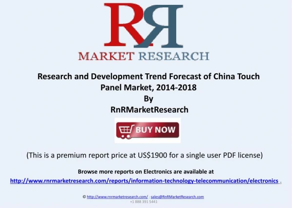 Development Trend Forecast of China Touch Panel Market, 2014-2018