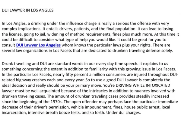 DUI lawyer los angeles