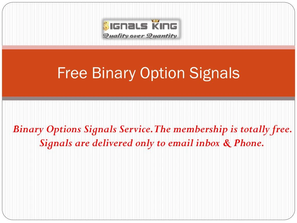 free binary option signals