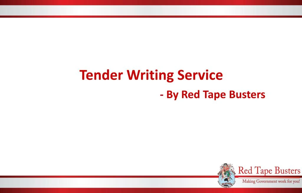 tender writing service by red tape busters