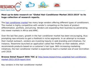 Global Hair Conditioner Market 2015-2019 - slide 1