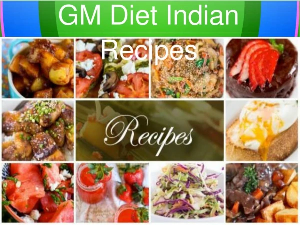 GM Diet Indian Version Recipes – GM Diet Magic
