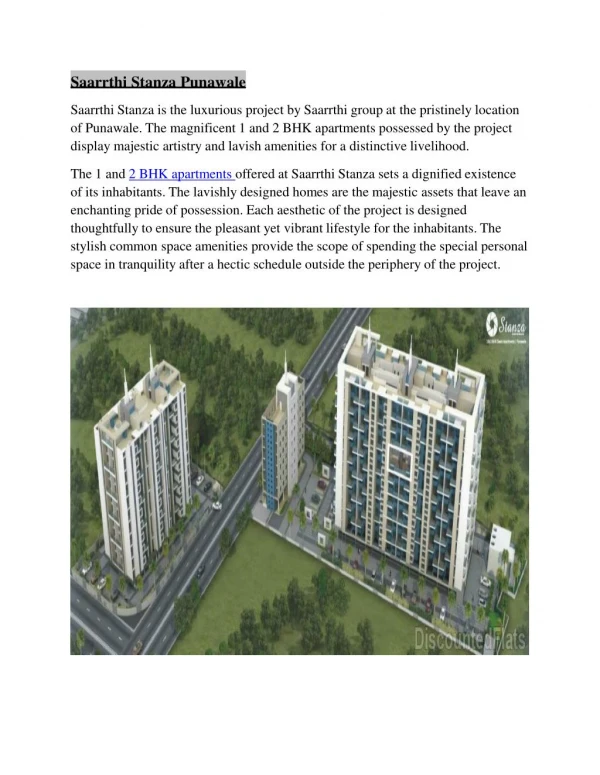 Saarrthi Stanza A Luxurious Project by Saarrthi Group