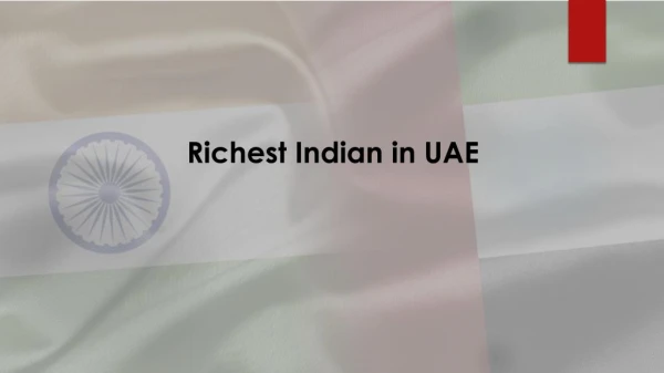 Richest Indian in UAE