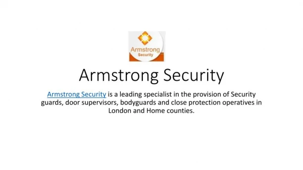 SECURITY COMPANIES IN LONDON | SECURITY SERVICES | ARMSTRONG SECURITY