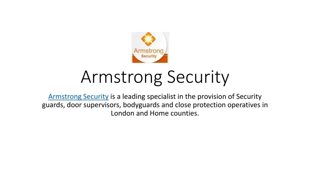 armstrong security