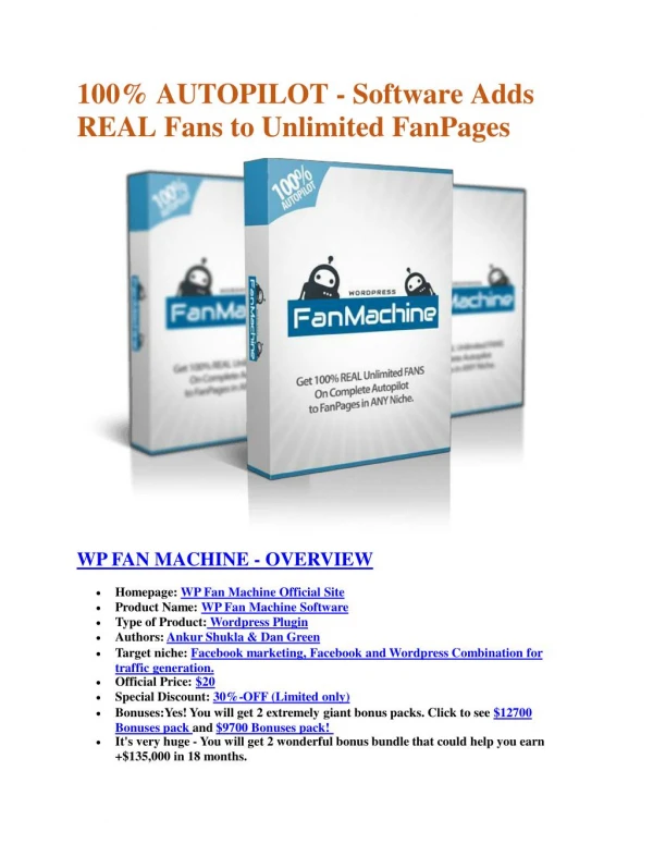 WP Fan Machine particular review and ultimate bonuses package