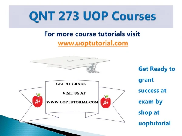 QNT 273 UOP Tutorial / Uoptutorial
