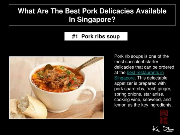 What are the best pork delicacies available in Singapore?