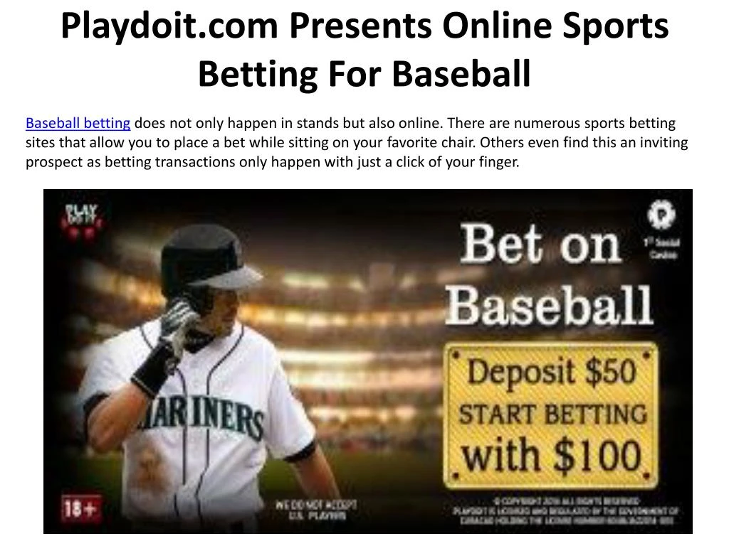 playdoit com presents online sports betting for baseball