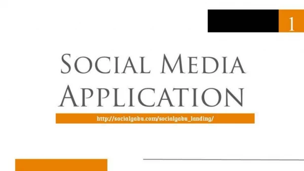 Social Media Application- SocialGabu