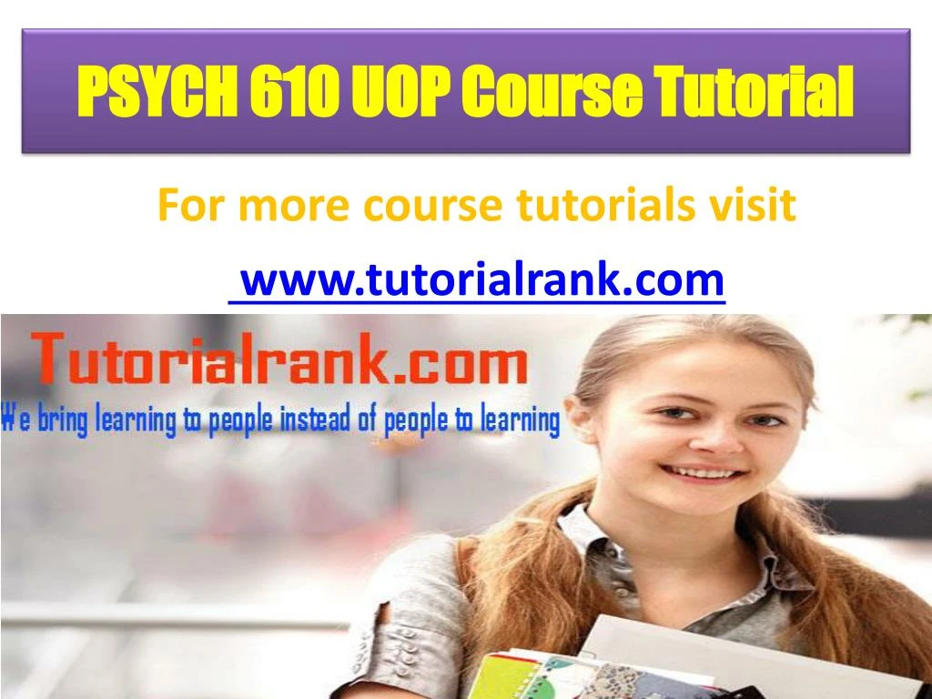 psych 610 uop course tutorial