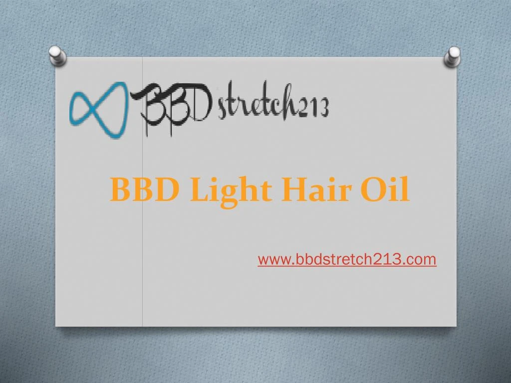 bbd light hair oil