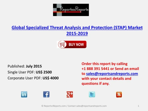 Specialized Threat Analysis and Protection Market Forecast to 2019 Report