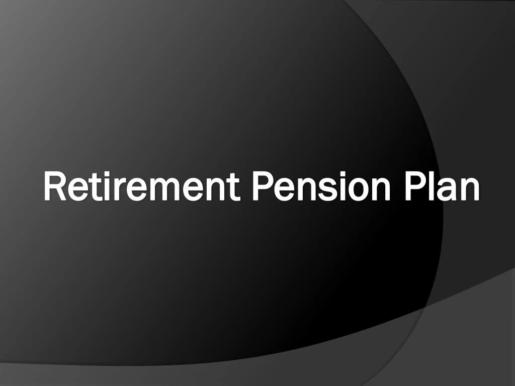 retirement pension plan