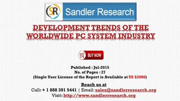 Development Trends of the Worldwide PC System Industry Market Growth Analysis by End-user