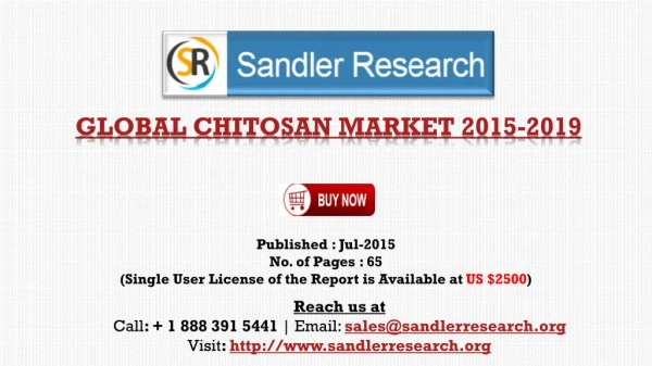 Chitosan Market Research and Analysis Report 2019