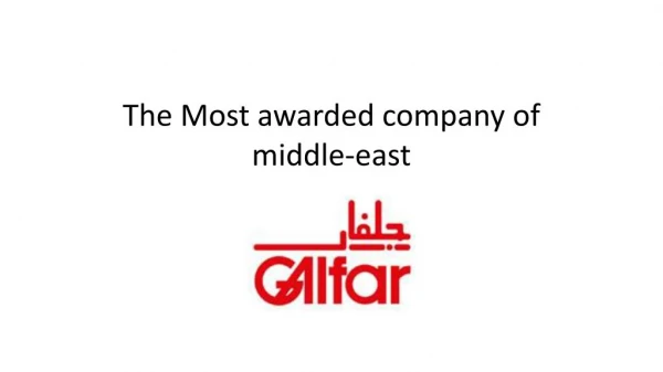 The most awarded company of the middle-east