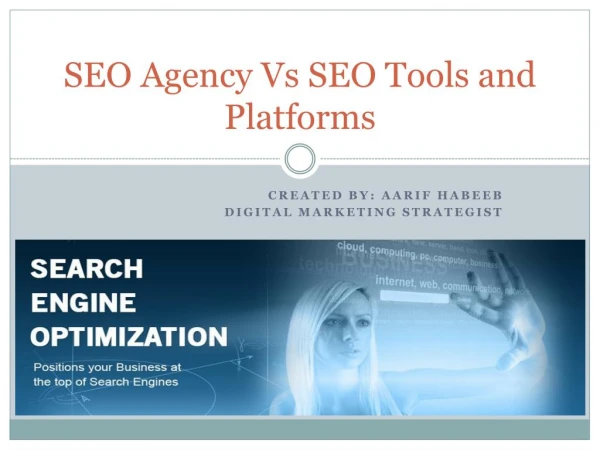 SEO Agency Vs SEO Tools and Platforms