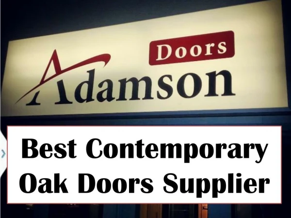 Best Contemporary Oak Doors Supplier
