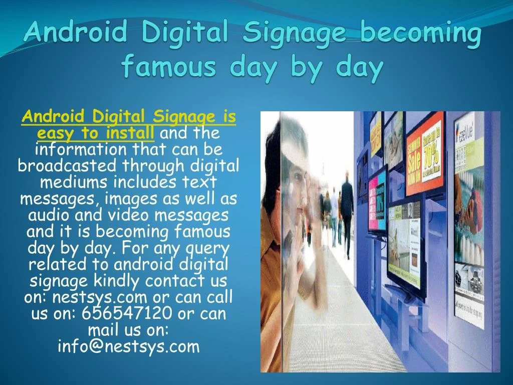 android digital signage becoming famous day by day