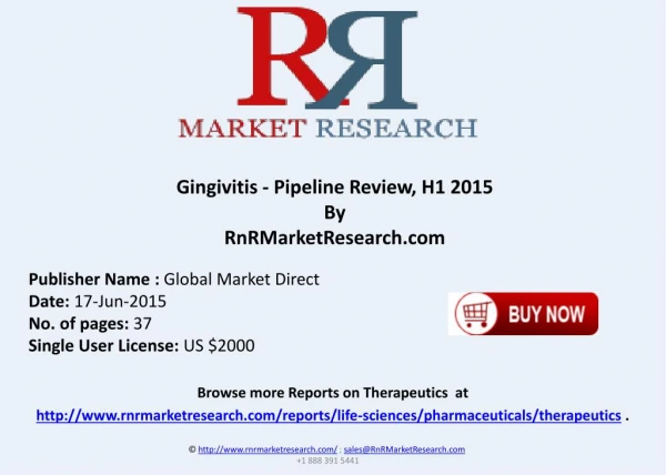 Gingivitis Assessment Pipeline Review H1 2015