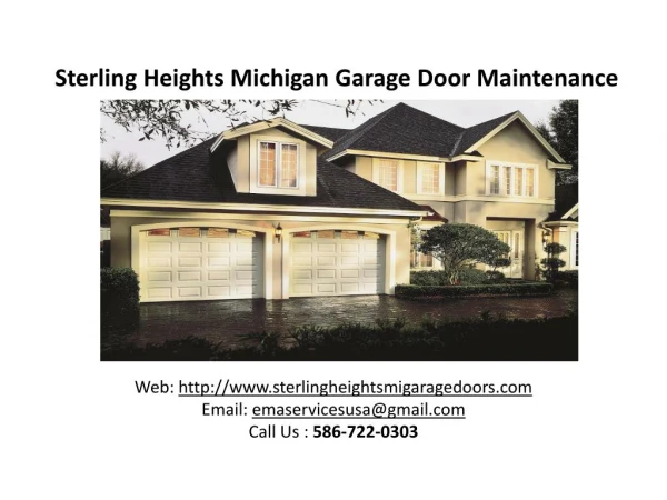 Sterling Heights Michigan Garage Door Maintenance