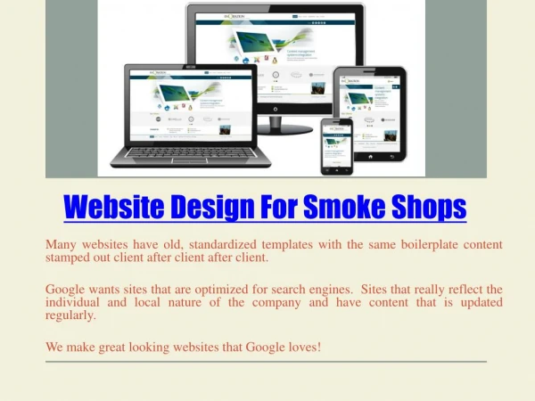 Vapor Shop Website Design
