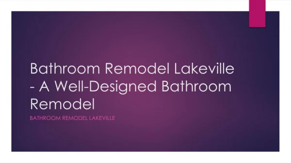 Lakeville bathroom remodel