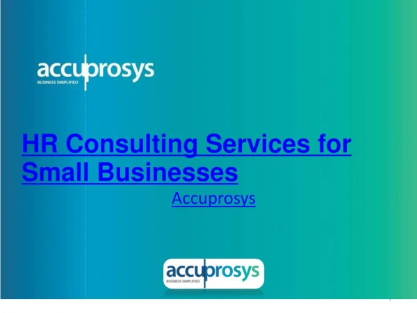 HR Consulting Services for Small Businesses