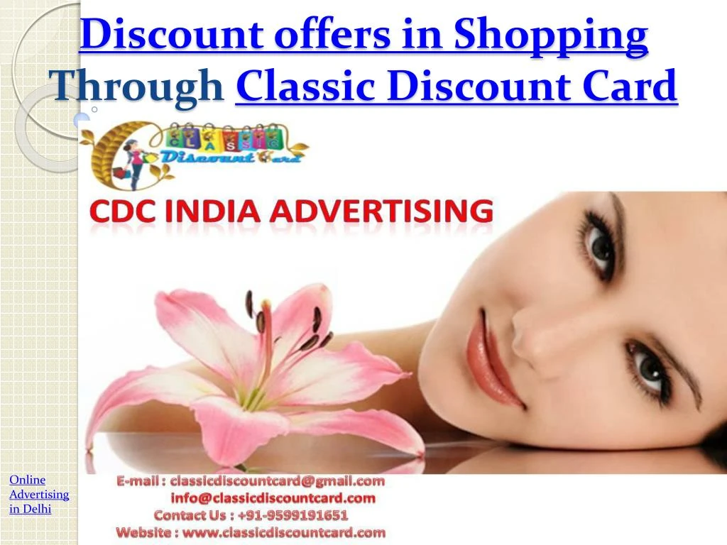 discount offers in shopping through classic discount card