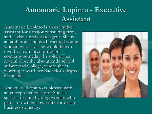 Annamarie Lopinto - Executive Assistant