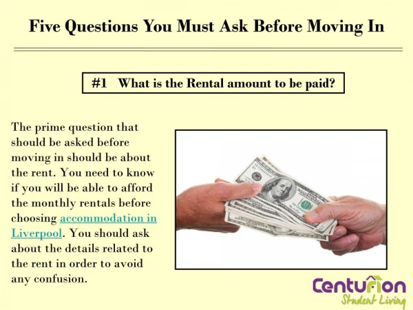 Five Questions You Must Ask Before Moving In