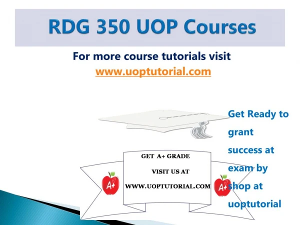 RDG 350 UOP Tutorial / Uoptutorial