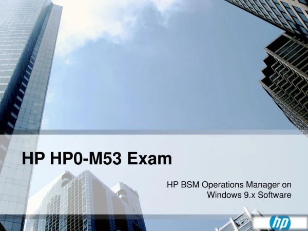 Pass4sure HP ExpertOne HP0-M53 Exam