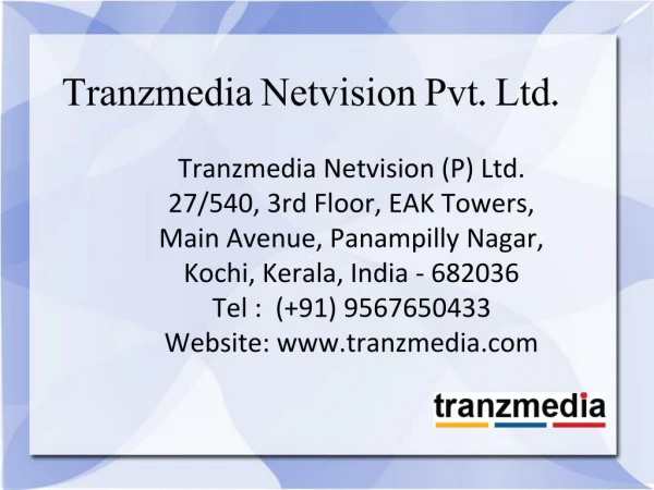 Web Designing Company in Cochin -Tranzmedia Netvision