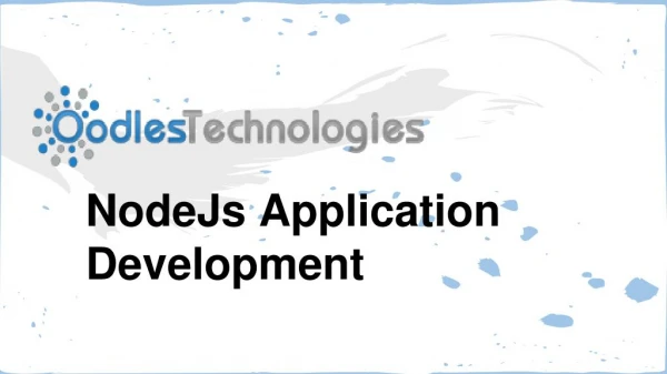 NodeJS Application Development Services
