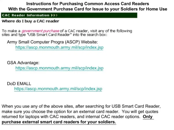 Army Small Computer Progra ASCP Website: https: