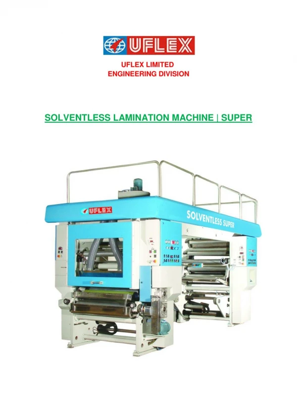 We are the leading Manufacture of lamination machine in india