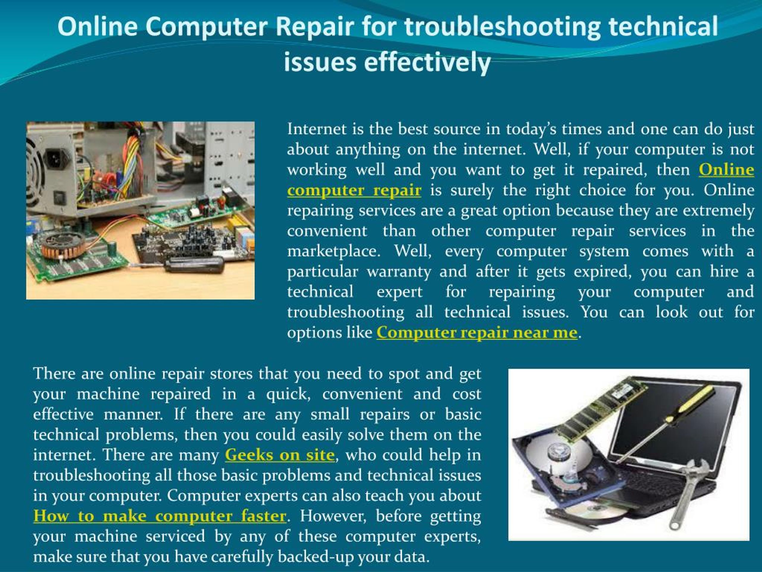 PPT - Online Computer Repair for troubleshooting technical issues ...