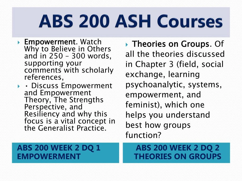 abs 200 ash courses