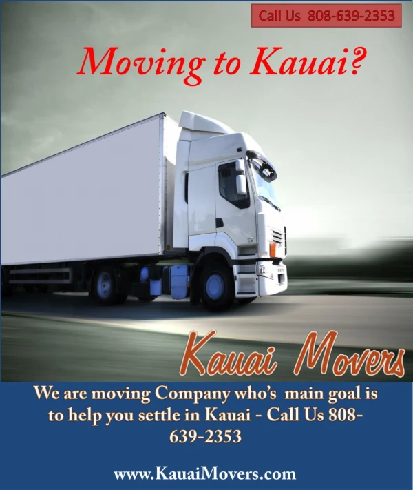 Local Kauai Moving Company - Kauai Movers