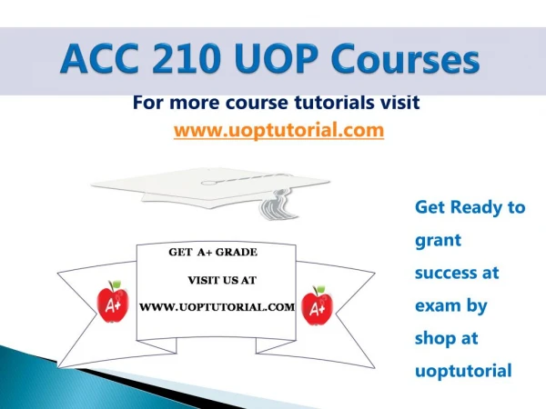 ACC 210 UOP Tutorial / Uoptutorial
