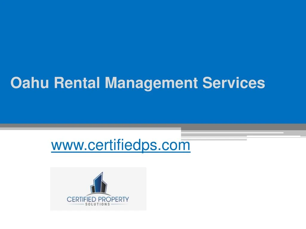oahu rental management services