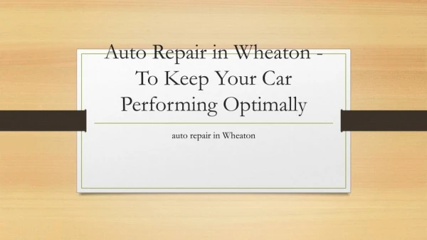 Wheaton auto body shop