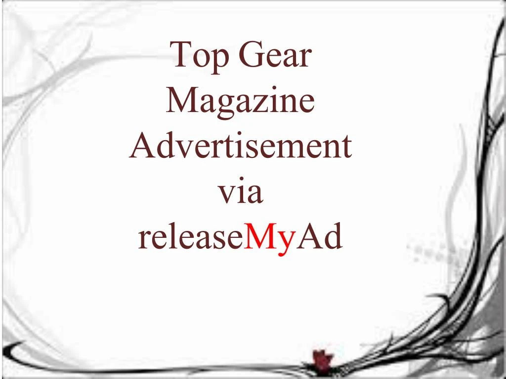 top gear magazine advertisement via release my ad