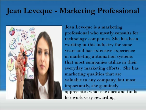 Jean Leveque - Marketing Professional