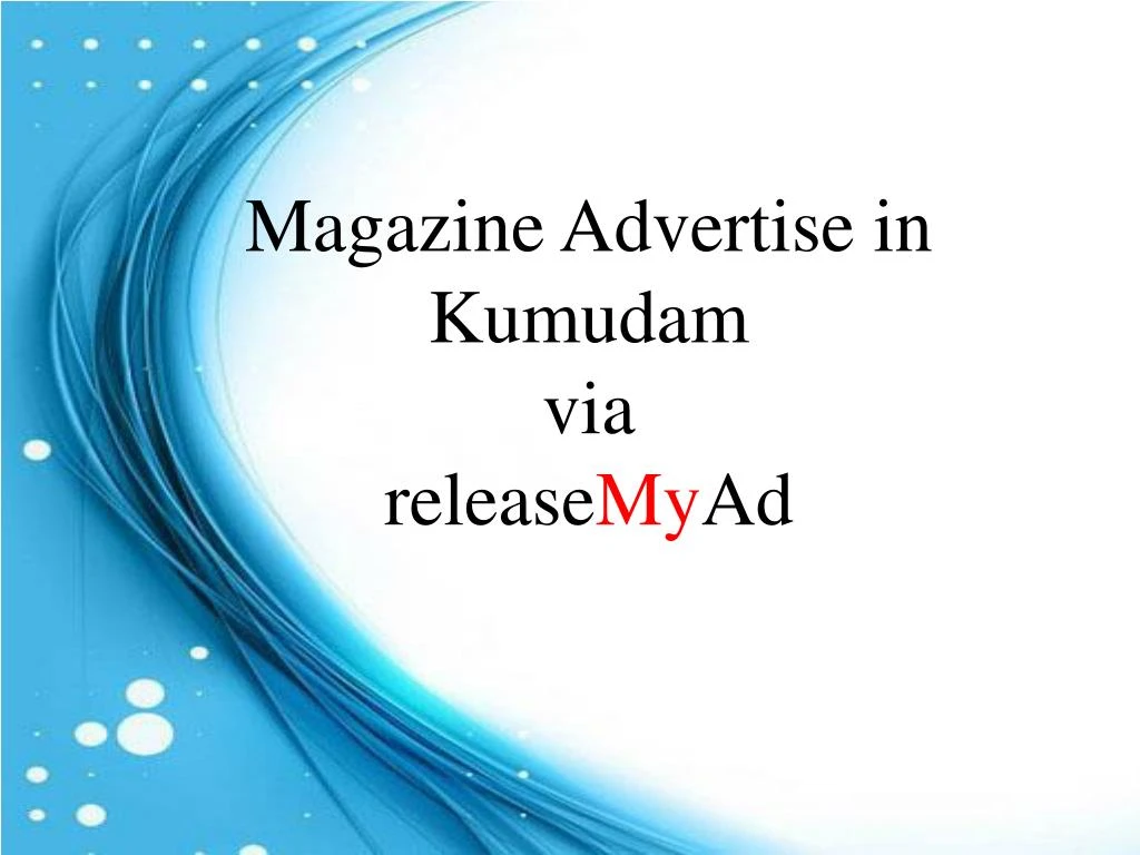 magazine advertise in kumudam via release my ad